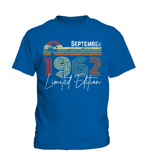 60 Years September 1962 Vintage Limited Edition Kids T-Shirt