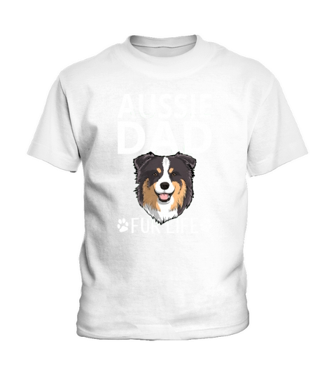 Aussie Dad Fur Life Dog Fathers Day Gift Pun Hund T-Shirt Kids T-Shirt