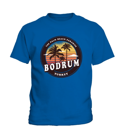 Bodrum Turkey Vintage Beach Design Kids T-Shirt