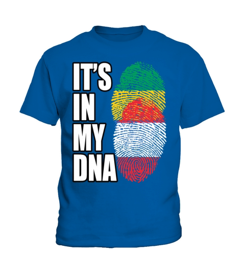Gambian And Austrian Mix Heritage DNA Flag Kids T-Shirt