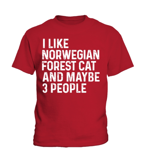 I Like Norwegian Forest Cat And Maybe 3 People Kids T-Shirt