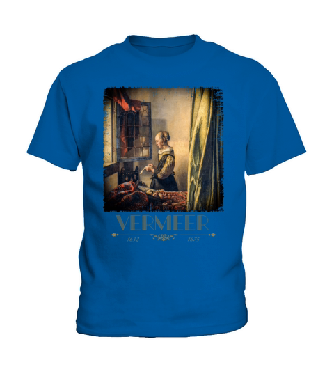 Jan Vermeer Girl reading a letter Cool Art Kids T-Shirt