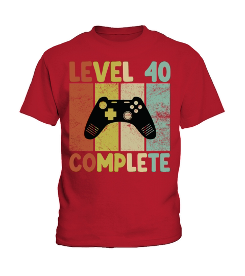 Level 40 Complete Vintage 40th Birthday Funny Game Kids T-Shirt