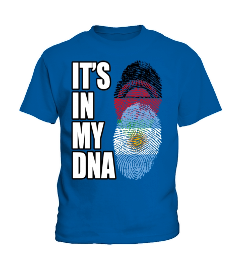 Malawian And Argentinian Mix Heritage DNA Flag Kids T-Shirt