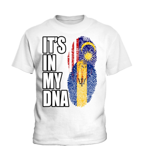 Malaysian And Barbadian Mix Heritage DNA Flag Kids T-Shirt