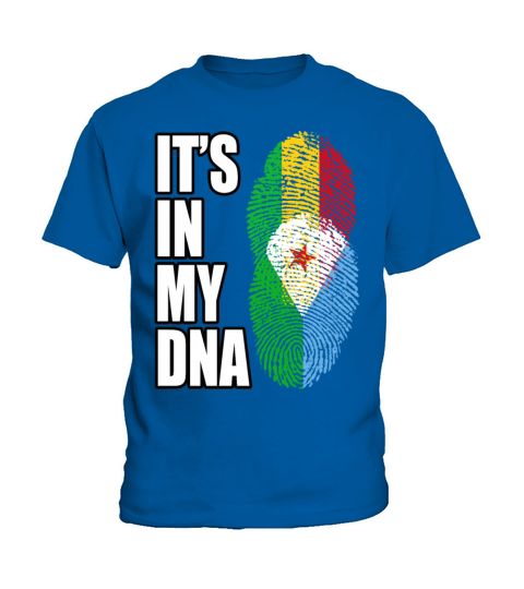 Malian And Djiboutian Mix Heritage DNA Flag Kids T-Shirt
