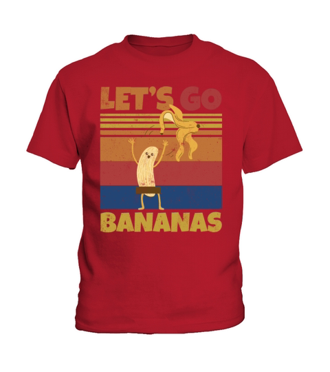 Retro Lets Bananas Funny Strip Banana Kids T-Shirt
