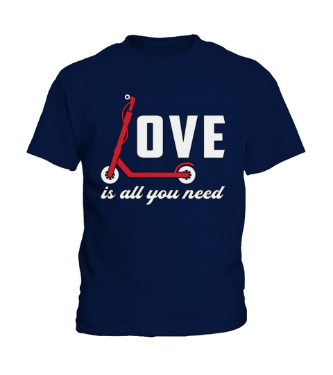 Scooter Driver Love Is All You Need Stunt Vintage Kids T-Shirt
