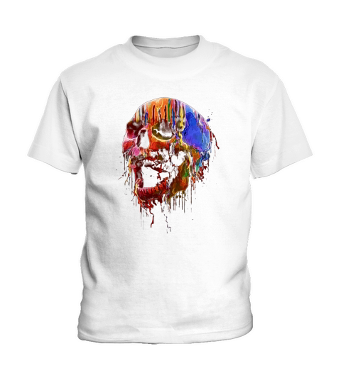 Skull Colorful Neon Kids T-Shirt