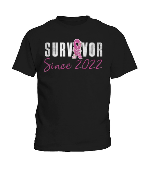 Survivor Since 2022 Breast Cancer Awareness Pink Kids T-Shirt