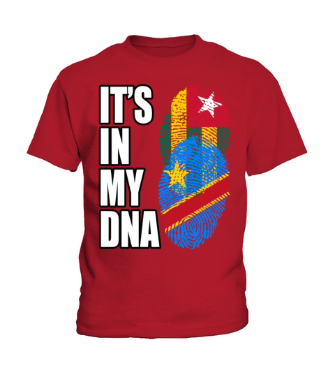 Togolese And Congolese Mix Heritage DNA Flag Kids T-Shirt