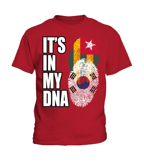 Togolese And South Korean Mix Heritage DNA Flag Kids T-Shirt