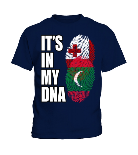 Tongan And Maldivian Mix Heritage DNA Flag Kids T-Shirt