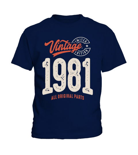 Vintage Born in 1981 - 41st Birthday Retro Kids T-Shirt