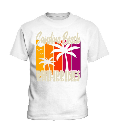Vintage Sandira Beach Philippines Kids T-Shirt