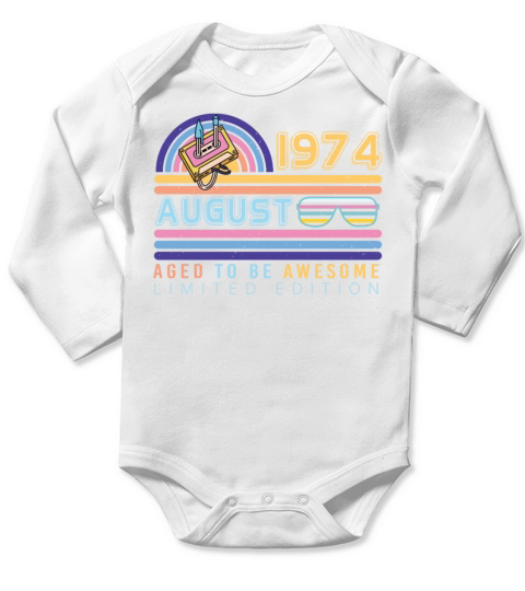 1974 August Limited Edition Long Sleeve Baby One-Piece