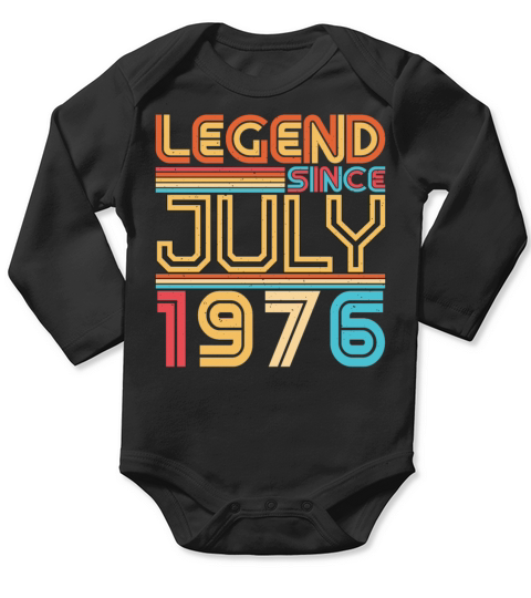 1976 July Retro Long Sleeve Baby One-Piece