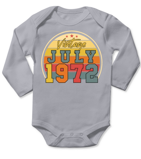 50 Years In July 1972 Long Sleeve Baby One-Piece