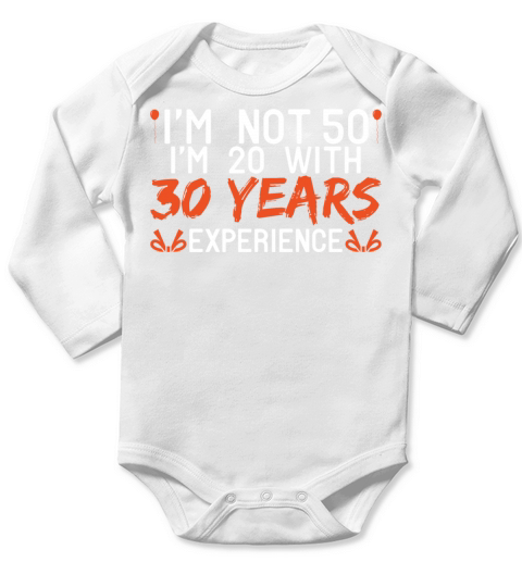 50th Birthday 50 Fifty Fiftieth Age Anniversary Long Sleeve Baby One-Piece