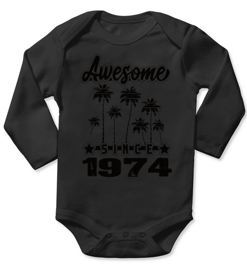 Awesome Since 1974 Long Sleeve Baby One-Piece