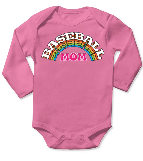 BASEBALL MOM Long Sleeve Baby One-Piece