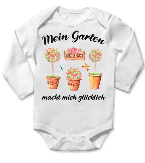 Garden Quote Hobby Gardener Gift Idea Long Sleeve Baby One-Piece