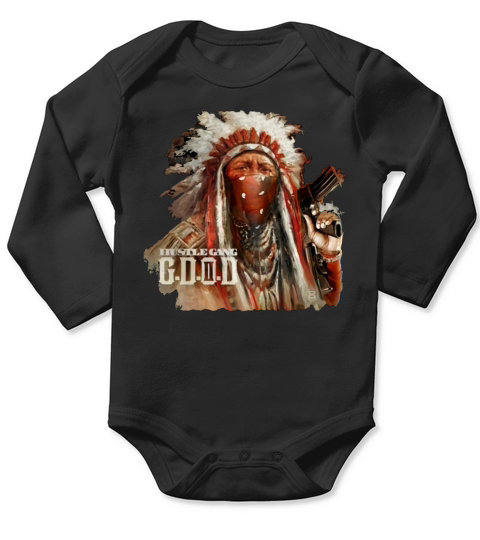HUSTLE GANG Long Sleeve Baby One-Piece