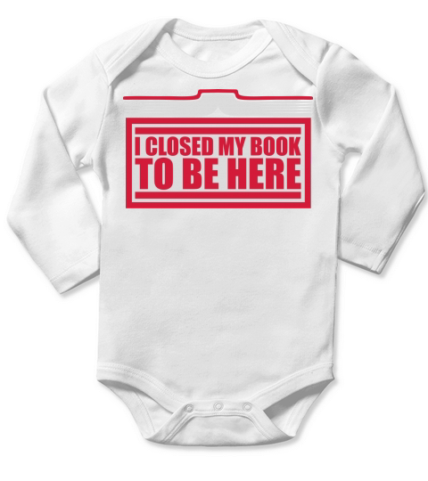 I closed my book Long Sleeve Baby One-Piece