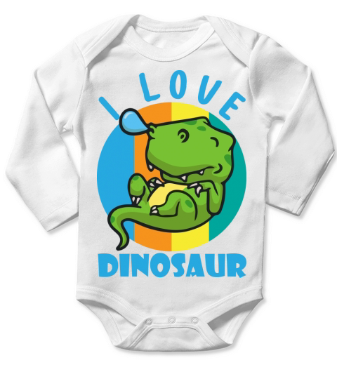 I love dinosaur Long Sleeve Baby One-Piece