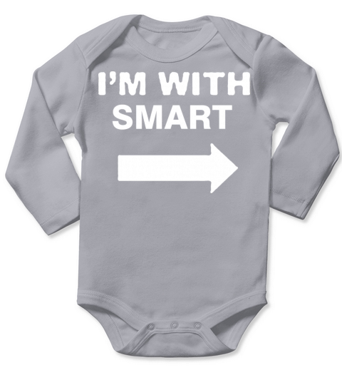 I With Smart People Long Sleeve Baby One-Piece