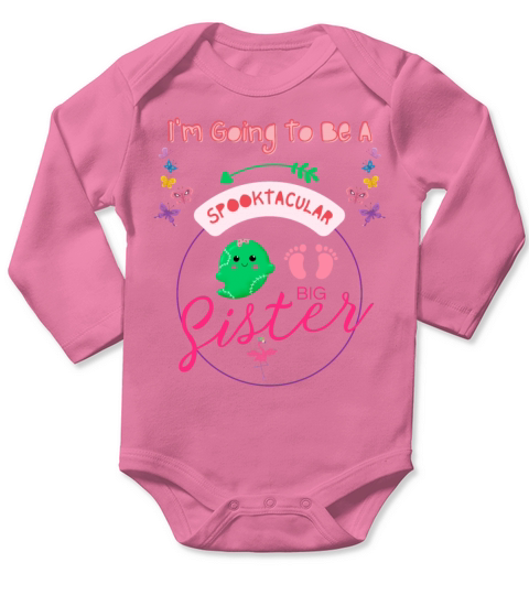 Im Going To Be A Spooktacular Big Sister Long Sleeve Baby One-Piece