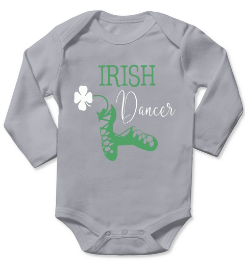 Irish dancer shamrock dancing Long Sleeve Baby One-Piece