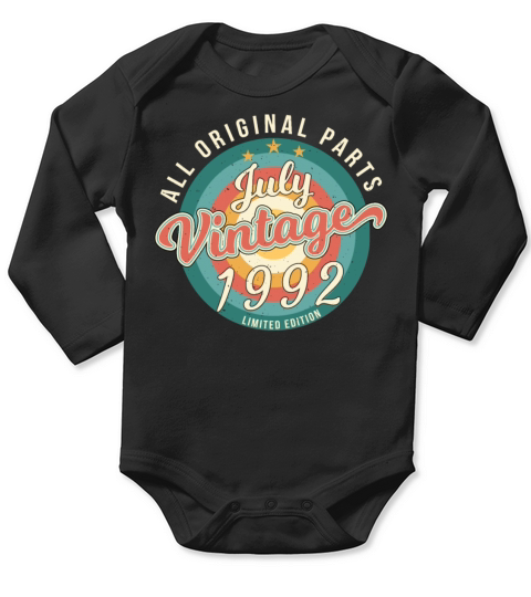 July 1992 30th Birthday Long Sleeve Baby One-Piece