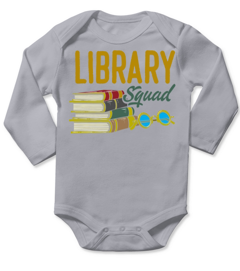 Library Squad Bookworm Reader Book Lover Long Sleeve Baby One-Piece