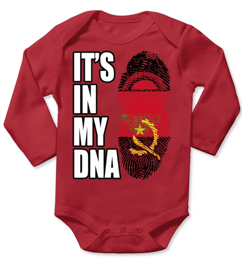 Malawian And Angolan Mix Heritage DNA Flag Long Sleeve Baby One-Piece