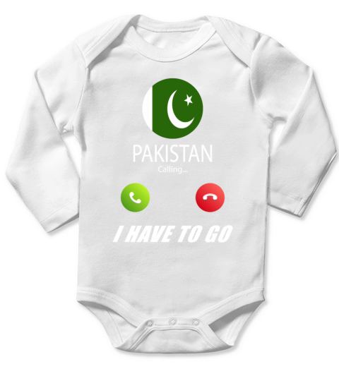 Pakistan is calling Is calling Flag Saying Long Sleeve Baby One-Piece
