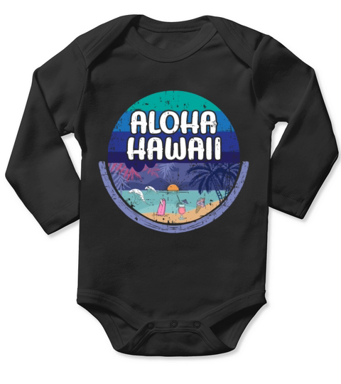 palm trees Long Sleeve Baby One-Piece