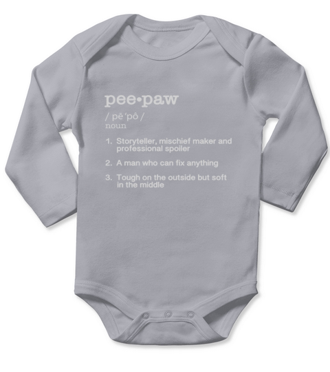 Peepaw Definition Funny Father Day Gift Tee Long Sleeve Baby One-Piece