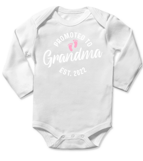 Promoted To Grandma 2022 Long Sleeve Baby One-Piece