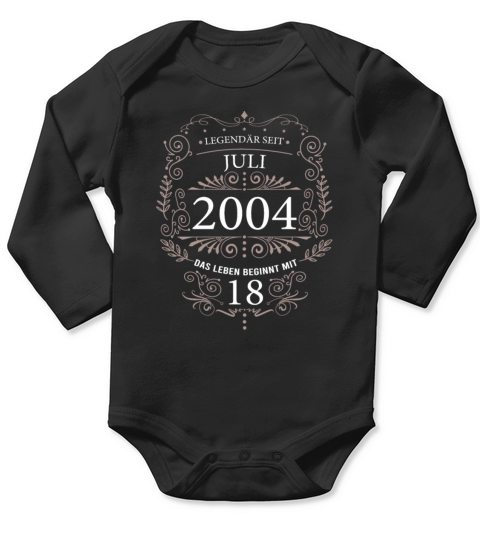 Sayings for the 18th birthday of legal age July Long Sleeve Baby One-Piece