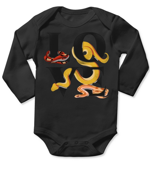 Snake Serpent Vintage Love Long Sleeve Baby One-Piece