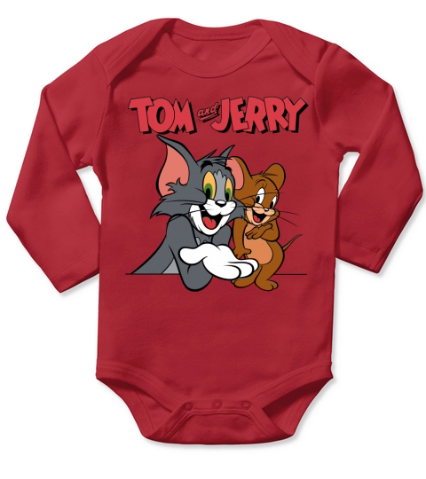 tom  jerry Long Sleeve Baby One-Piece