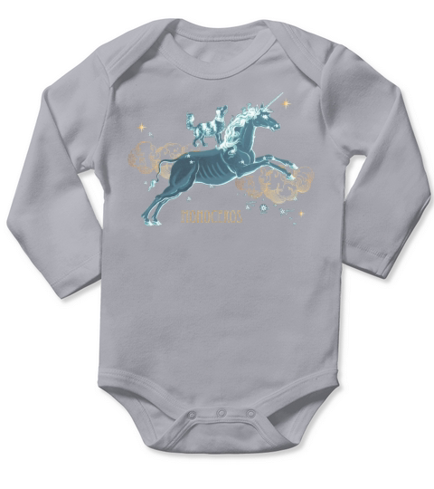 Unicorn Constellation Monoceros Long Sleeve Baby One-Piece