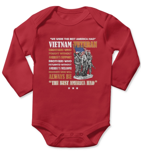 Vietnam Veteran We Were The Best America Had Memorial Day Long Sleeve Baby One-Piece