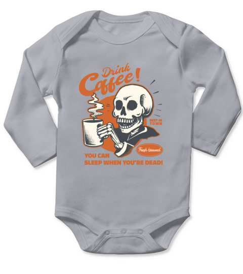 Vintage coffee T-shirt Long Sleeve Baby One-Piece