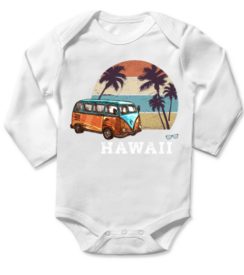 Vintage Sunset Surfing Gift For Surfers T-Shirt Long Sleeve Baby One-Piece