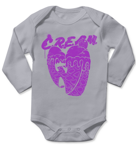 waffle ice cream wutang purple Long Sleeve Baby One-Piece