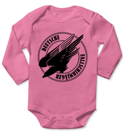 WW2 German Paratrooper T-shirt - Fallschirmjager (subdued) Long Sleeve Baby One-Piece