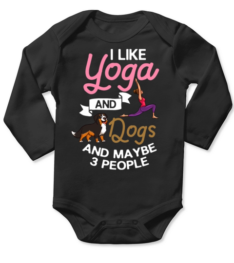 Yoga Dog Beginner Workout Poses Quotes Meditation Long Sleeve Baby One-Piece