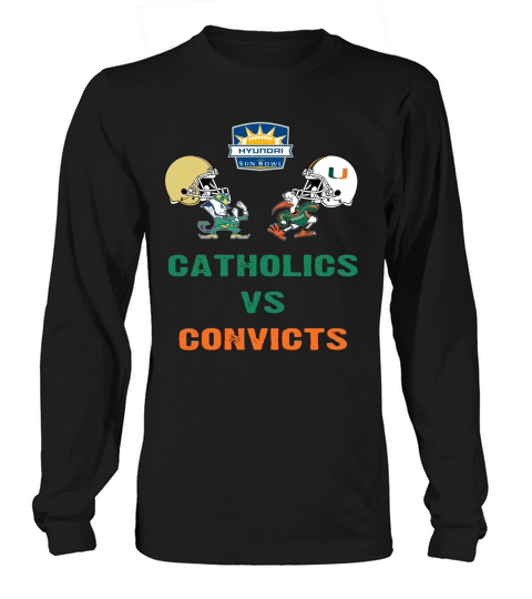 Catholics Vs. Convicts 1988 Classic T Shirt Vintage Long sleeved Unisex